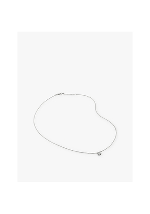 Womens Monica Vinader Solitaire Sterling-Silver and 0.06ct Lab-Grown Diamond Necklace