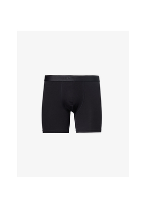 Mens Sunspel Elasticated-Waistband Stretch-Cotton Trunks