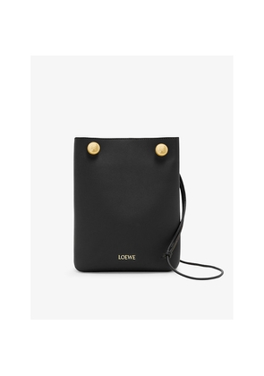 Womens Loewe Pebble Branded Leather Cross-Body Pouch