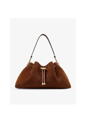 Womens Jimmy Choo Cinch Suede Shoulder Bag