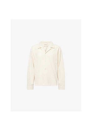 Mens Duke & Dexter Crochet Brand-Embroidery Cotton Shirt