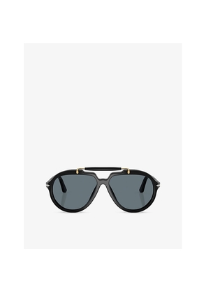 Persol Po0202S Senna Pilot-Frame Polarised Acetate Sunglasses