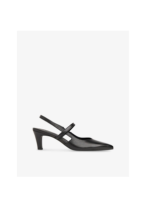 Womens Whistles Cecily Pointed-Toe Leather Heeled Slingbacks