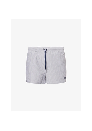 Mens Boss Velvetfish Striped Swim Shorts