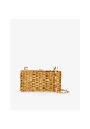 Womens Cult Gaia The Backgammon Rattan Clutch Bag
