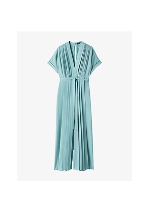 Womens Joseph Sofia Airy Plissé Jumpsuit
