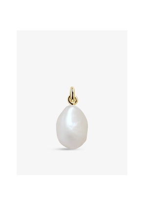 Womens Monica Vinader 14ct Yellow-Gold and Baroque Pearl Charm
