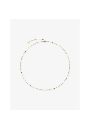 Womens Monica Vinader Beaded 14ct Yellow-Gold Chain Necklace
