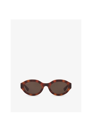 Gucci Gg1579S Oval-Frame Injected Sunglasses