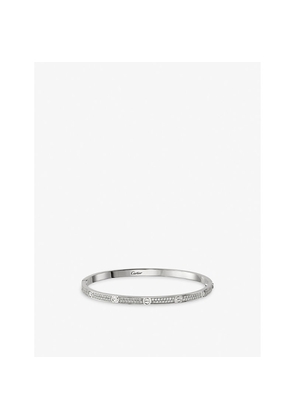 Womens Cartier Love 18ct White-Gold and 0.95 Brilliant-Cut Diamond Bracelet