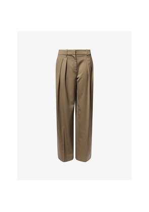 Womens The Frankie Shop Daytona Pleated Wool Trousers