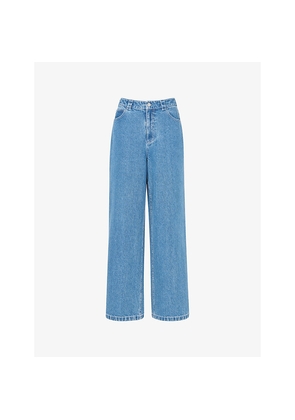 Womens Whistles Relaxed-Fit Straight-Leg High-Rise Jeans