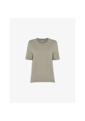 Womens Whistles Rosa Double-Trim Cotton-Jersey T-Shirt
