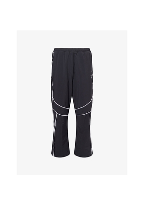 Mens Gymshark Retro Embroidered-Logo Stretch-Nylon Track Pants