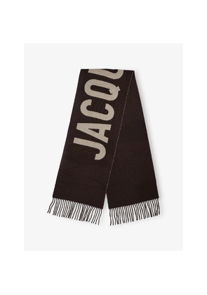 Jacquemus L'Echarpe Wool-Knitted Fringed Scarf
