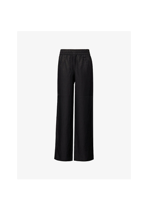 Womens Anine Bing Soto Straight-Leg Woven Trousers
