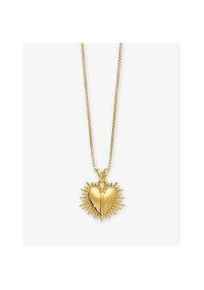 Womens Rachel Jackson Electric Deco Heart 18ct Gold-Plated Sterling Silver Necklace