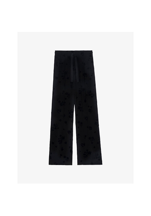 Womens Zadig&Voltaire Poma Straight-Leg Low-Rise Woven Trousers