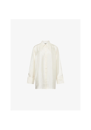 Womens Rohe Frames Deconstructed Open-Panel Silk Shirt