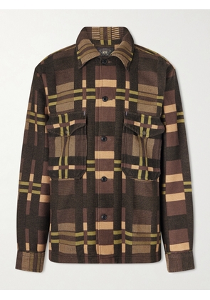 RRL - Checked Cotton-Jacquard Overshirt - Men - Purple - S