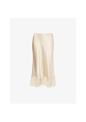Womens Reformation Carolina Silk Midi Skirt