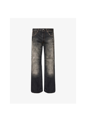 Mens Acne Studios Trafalgar Wide-Leg Brand-Patch Denim Jeans