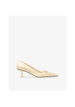 Womens Jimmy Choo Scarlett 50 Printed Leather Pumps