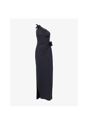Womens Coperni Asymmetric Flower Stretch-Jersey Gown