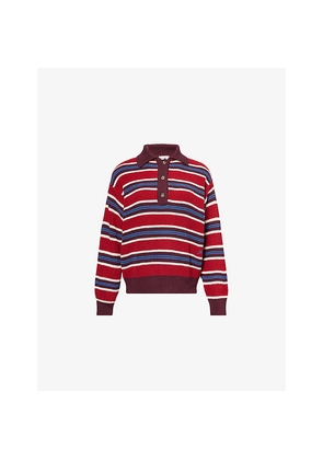 Womens Damson Madder Ilona Rugby Striped Cotton Jumper