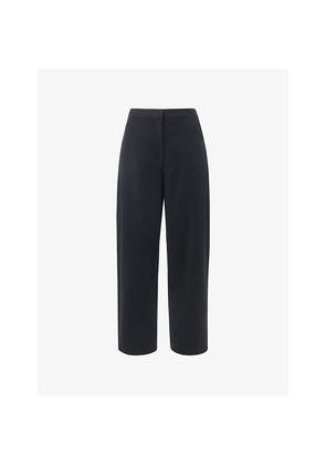 Womens Whistles Tapered-Leg High-Rise Stretch-Cotton Trousers