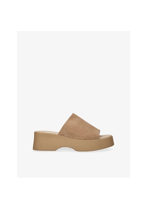 Womens Steve Madden Slinky30 Suede Platform Sandals