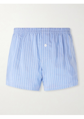 Zimmerli - Striped Woven Boxer Shorts - Men - Blue - S