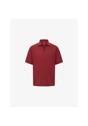 Mens Boggi Milano B Tech Half-Zip Stretch Modal-Blend Piqué Polo Shirt