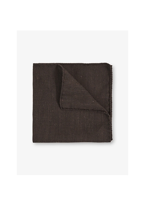 Mens Reiss Celso Herringbone Silk-Blend Pocket Square
