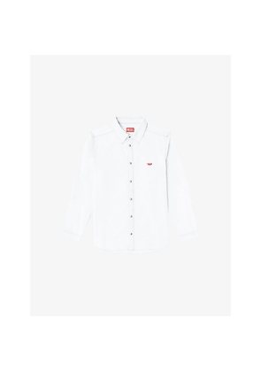 Mens Diesel D-Simply Bleach-Effect Denim Shirt