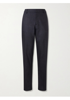 Sunspel - Tapered Stretch Wool and Cashmere-Blend Flannel Trousers - Men - Gray - S