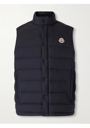 Moncler - Barthe Logo-Appliquéd Quilted Nylon Down Gilet - Men - Blue - 1