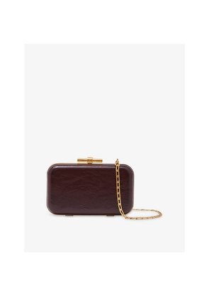 Womens Reiss Junie Faux-Patent Box Clutch