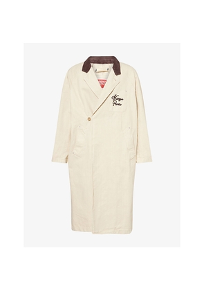 Mens Kenzo Relaxed-Fit Notch-Lapels Cotton Coat