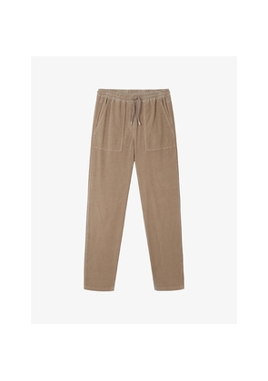 Womens The White Company Cord Tapered-Leg Cotton Trousers
