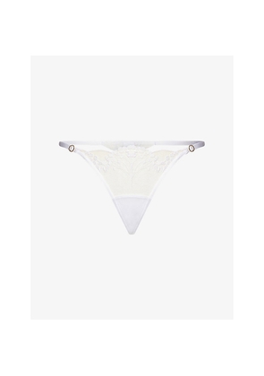 Womens Bluebella Marisa Floral-Lace Stretch-Mesh Thong