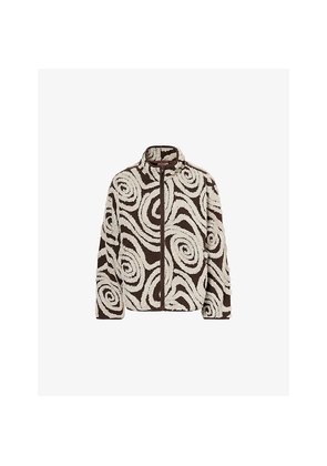 Womens Obey Swirls Zipped Jacquard Jacket