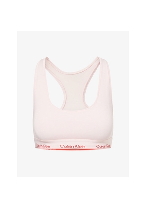Womens Calvin Klein Icon Logo-Underband Cotton and Modal-Blend Bralette