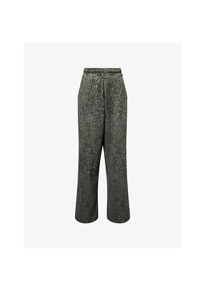 Womens Jaded London Leopard-Print Cotton Jogging Bottoms