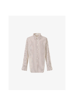 Womens The Frankie Shop Peri Striped Woven Shirt