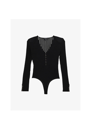 Womens Reiss x Atelier Bernice Button-Down Knitted Bodysuit