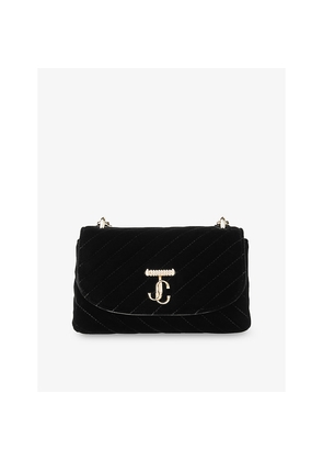 Womens Jimmy Choo Curve Quilted Velvet Small Crossbody Bag