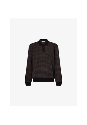 Mens Carhartt WIP Lowis Houndstooth Knitted Polo Shirt