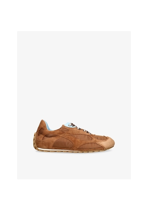 Womens Bottega Veneta Orbit Flash Suede and Shell Trainers