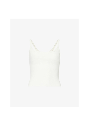 Womens Monday Devin Ribbed Stretch-Woven Top